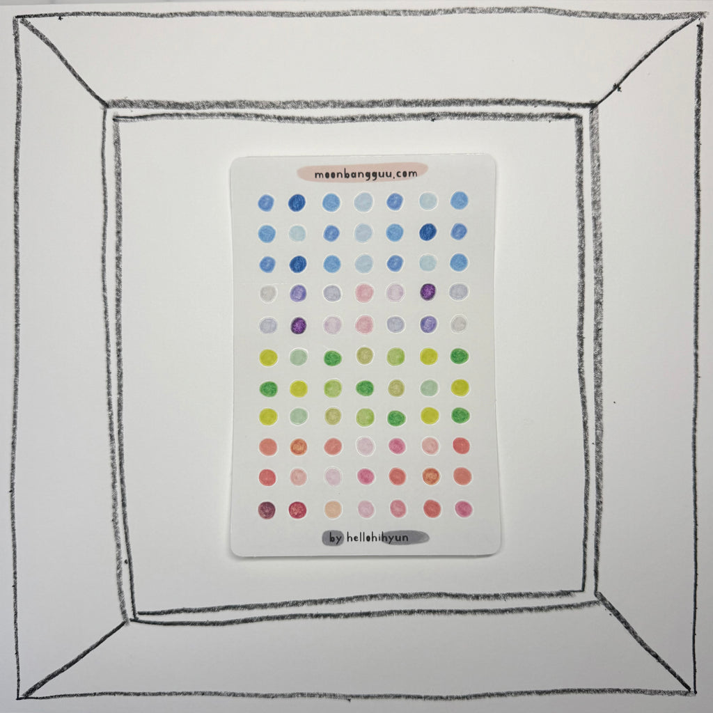 [DOT small] Semi clear planner sticker sheet