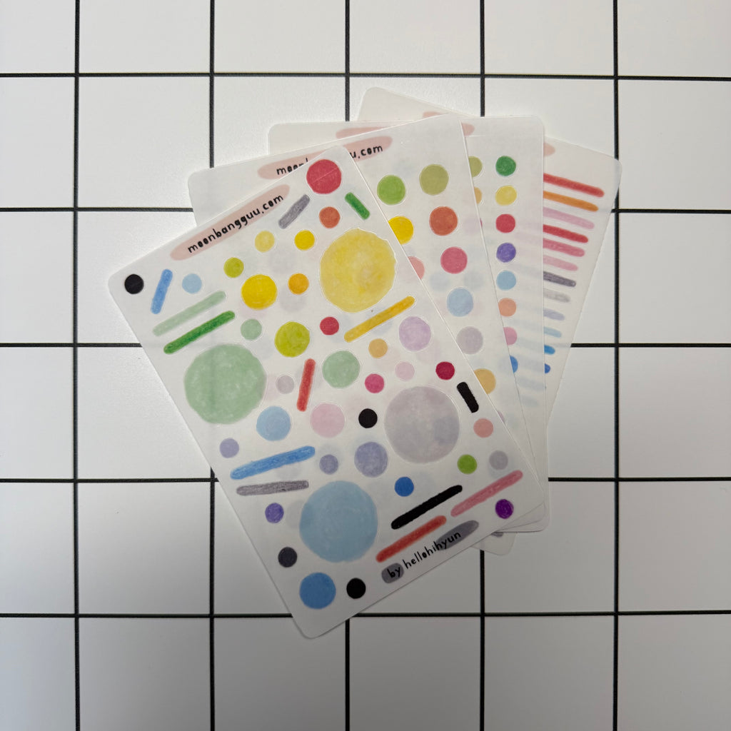 [FLIGHT play] Semi clear planner sticker sampler sheet