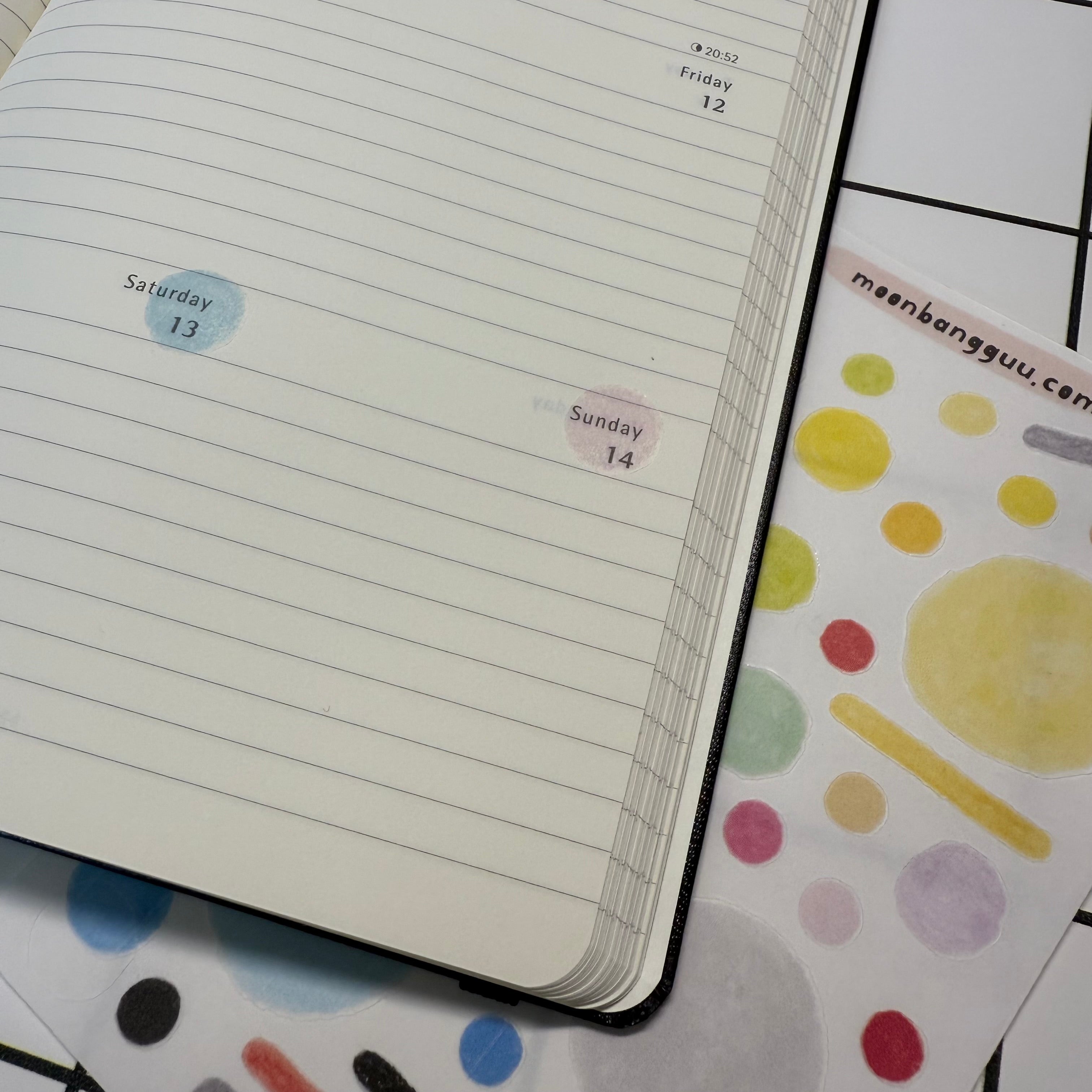 [FLIGHT play] Semi clear planner sticker sampler sheet