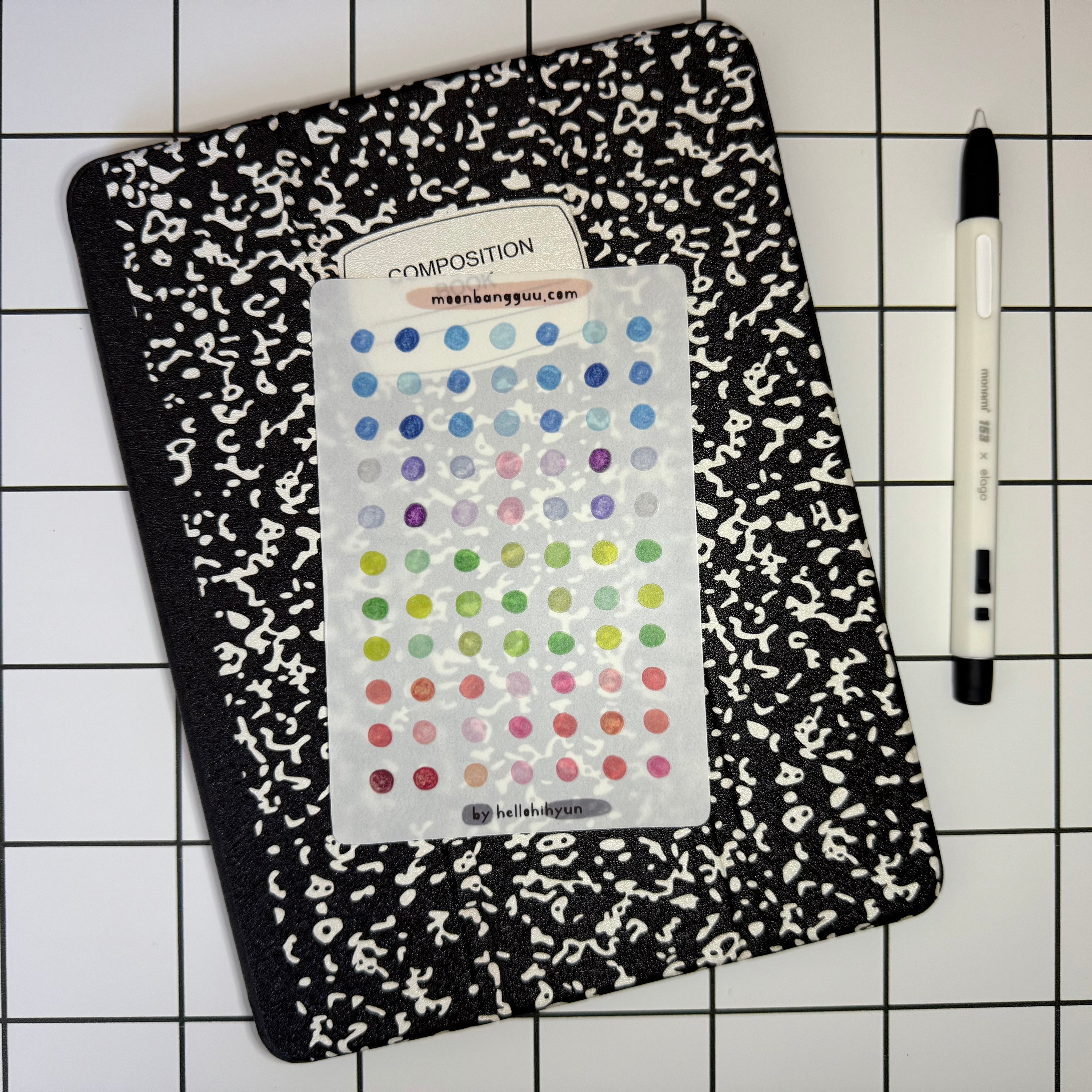 [DOT small] Semi clear planner sticker sheet